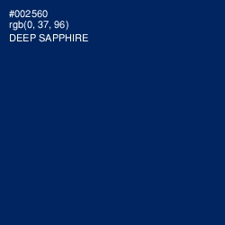 #002560 - Deep Sapphire Color Image